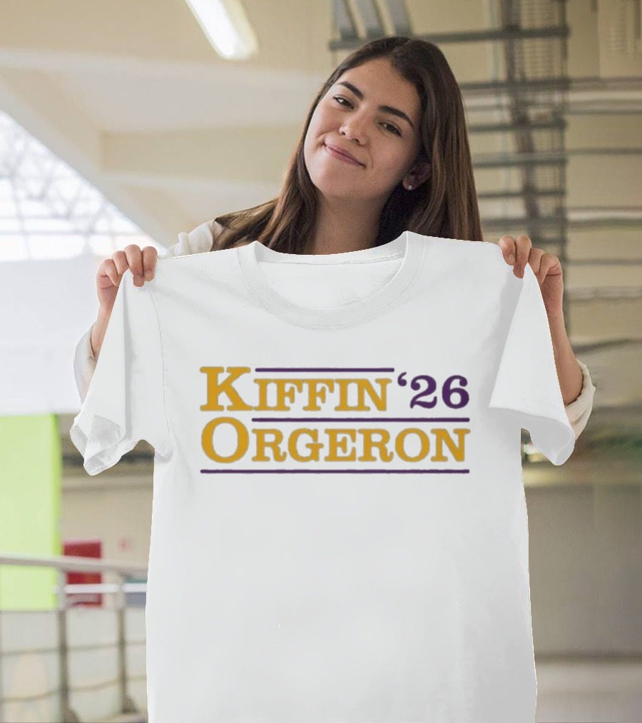 Kiffin Orgeron 26 Yellow And Purple T-Shirt
