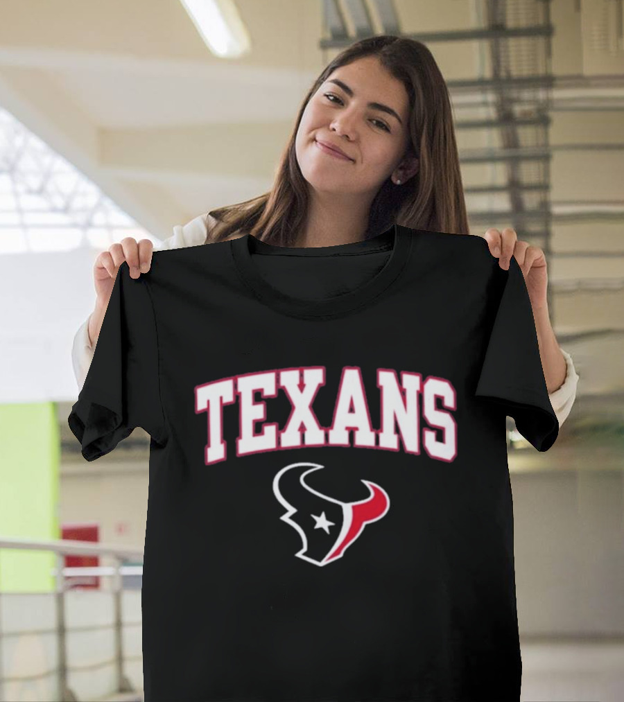 Texans Houston NFL Team Logo Bulls Head Star T-Shirt