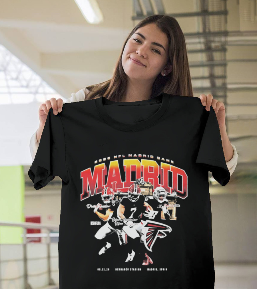 2026 NFL Madrid Games Atlanta Falcons Football Madrid Villaverde Vallecas Barajas Puente De Vallecas T-Shirt