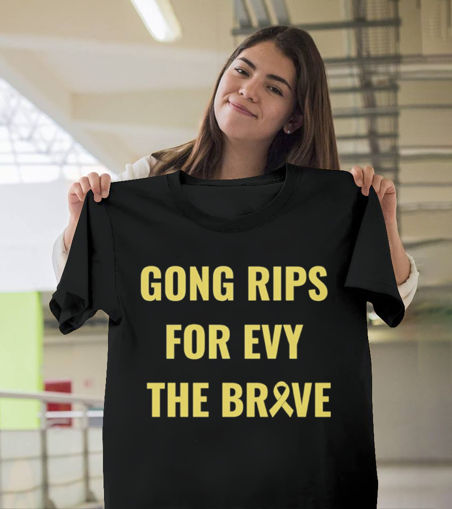 Gong Rips For Evy The Brave Awareness Ribbon T-Shirt