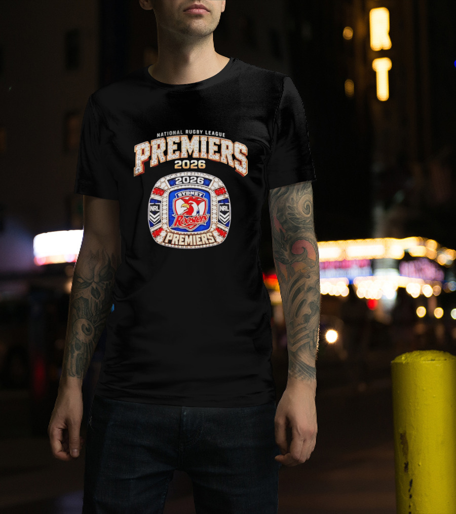 National Rugby League Premiers 2026 Sydney Roosters Ring T-Shirt