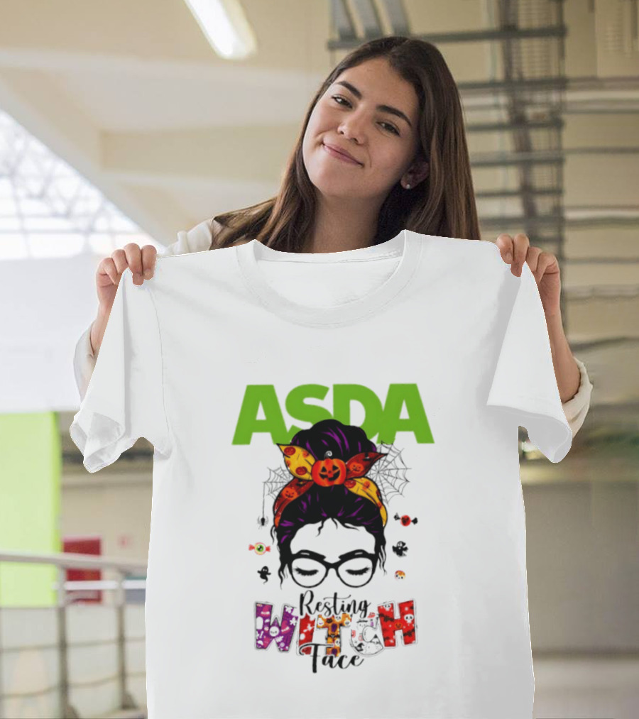 ASDA Resting Witch Face Halloween 2026 Pumpkin Headband Glasses T-Shirt