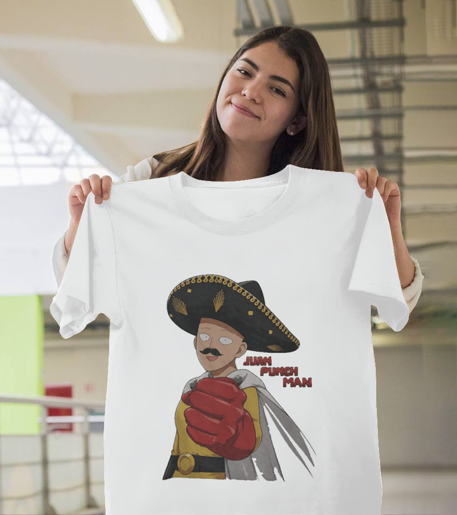 Juan Punch Man Mexican Sombrero Moustache T-Shirt