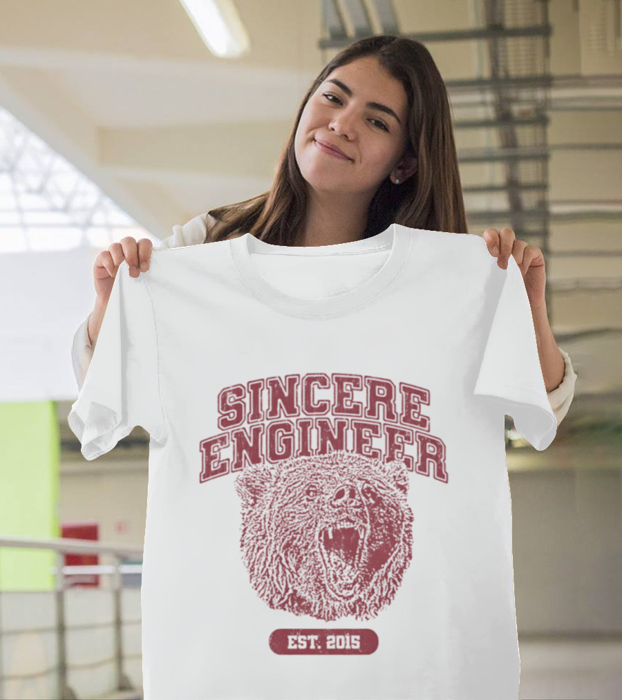 Sincere Engineer Bear Est 2015 Engineering T-Shirt