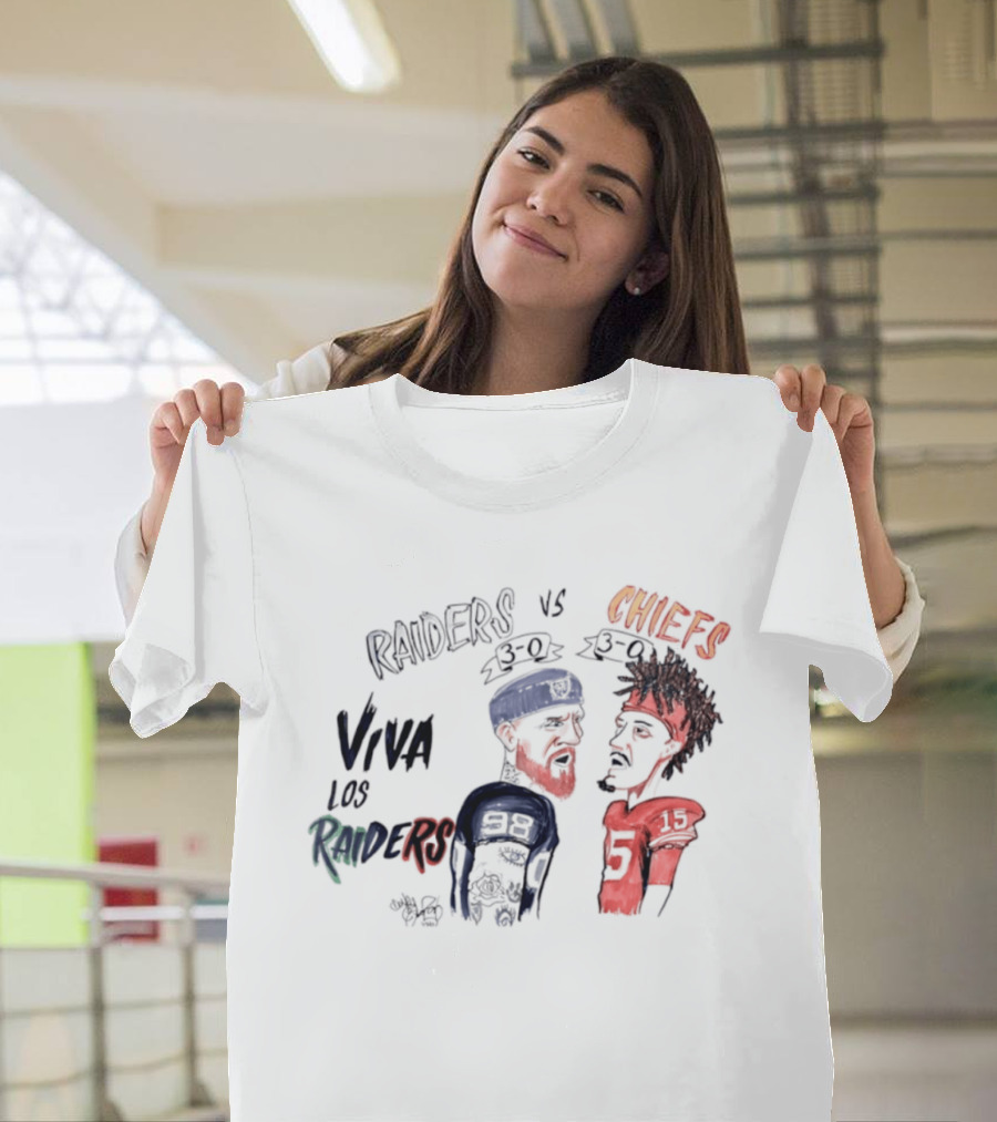 Viva Los Raiders 98 Vs Chiefs 15 Caricature T-Shirt