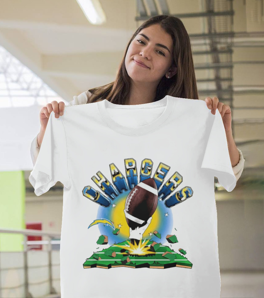 Los Angeles Chargers 2026 Explode Clubhouse Football Burst T-Shirt