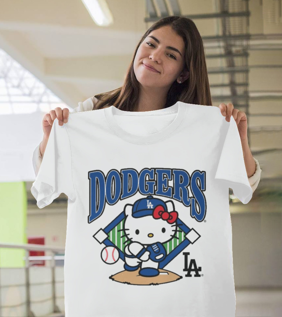 Dodgers Hello Kitty LA Baseball Homage T-Shirt