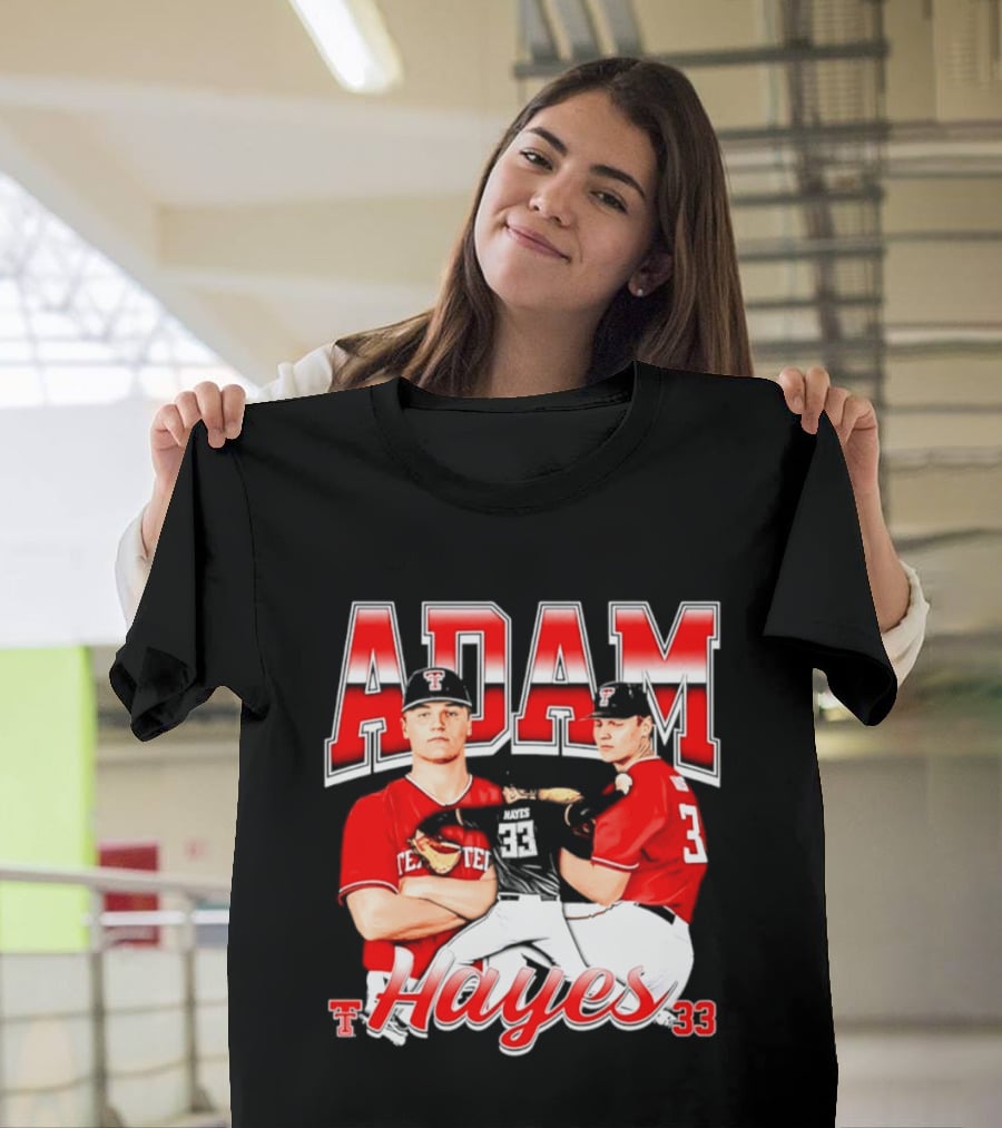 Adam Hayes Texas Tech 33 Red Raiders Football NCAA T-Shirt