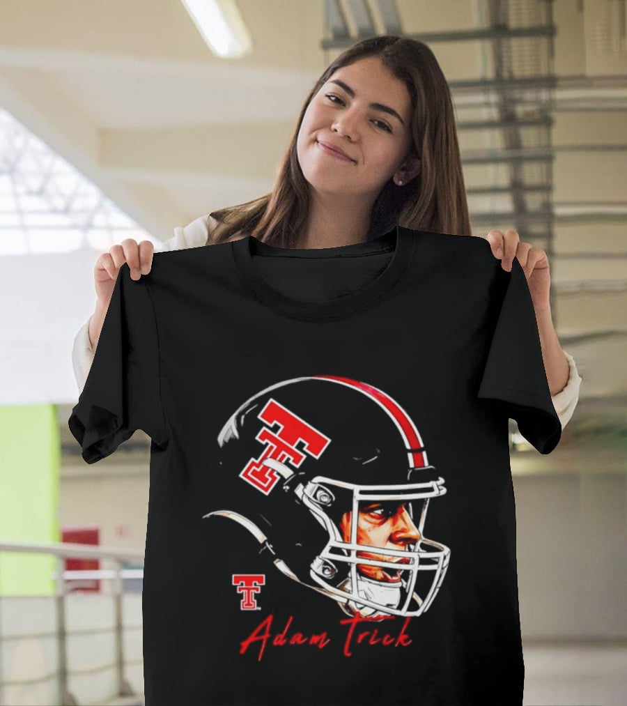 Adam Trick Texas Tech Red Raiders Football Helmet NCAA Game Face T-Shirt