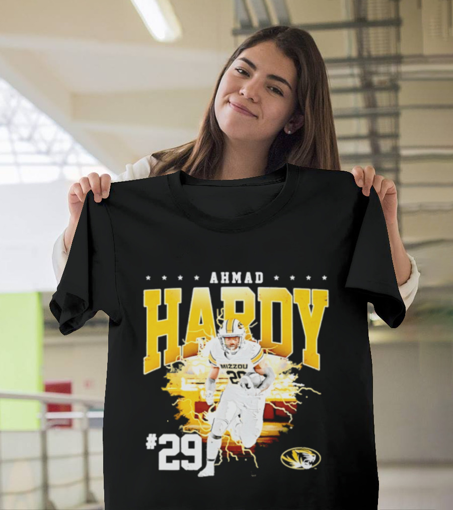 Ahmad Hardy Missouri Tigers NCAA Football #29 Lightning T-Shirt