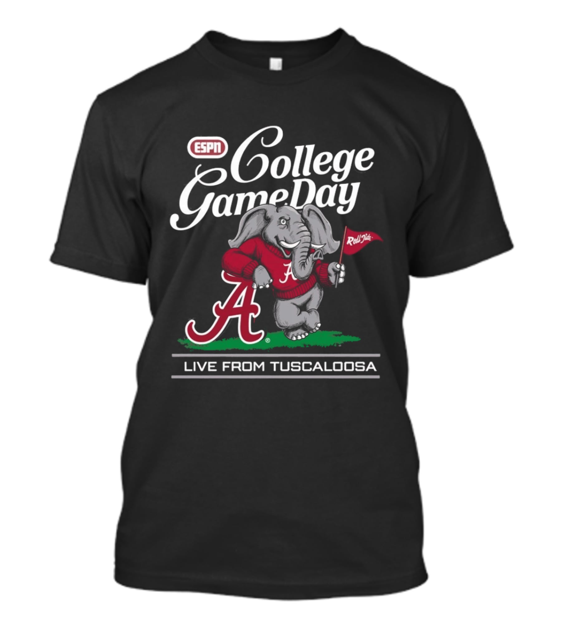 Alabama Crimson Tide Big Al ESPN College Gameday Live From Tuscaloosa Roll Tide T-Shirt