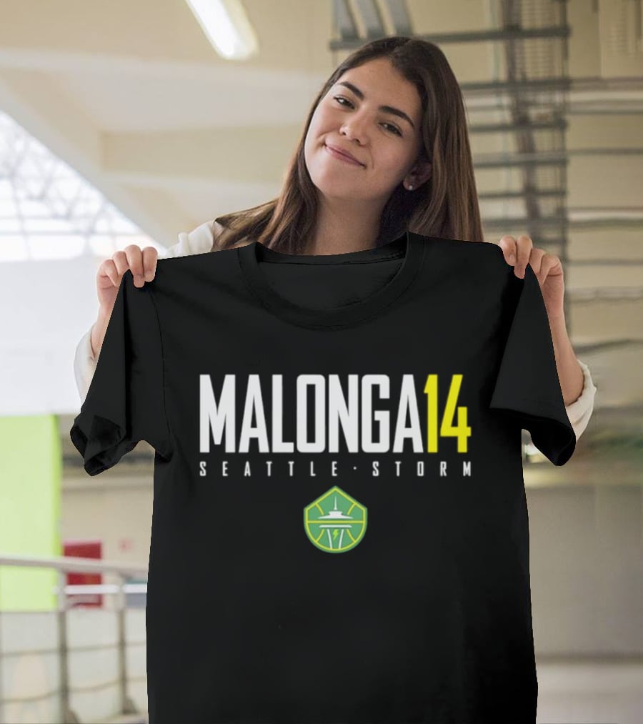 Dominique Malonga 14 Seattle Storm WNBA Basketball Player Name Number T-Shirt