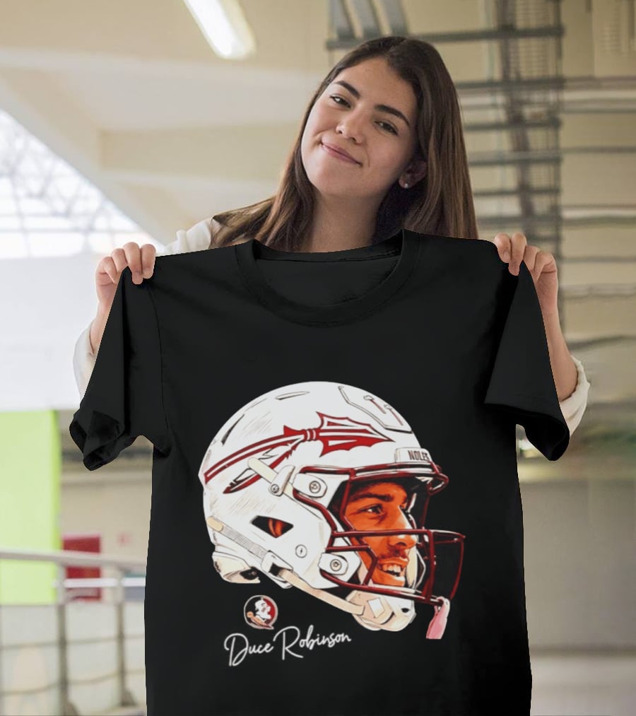 Duce Robinson Florida State Seminoles Football NCAA Game Face Helmet T-Shirt