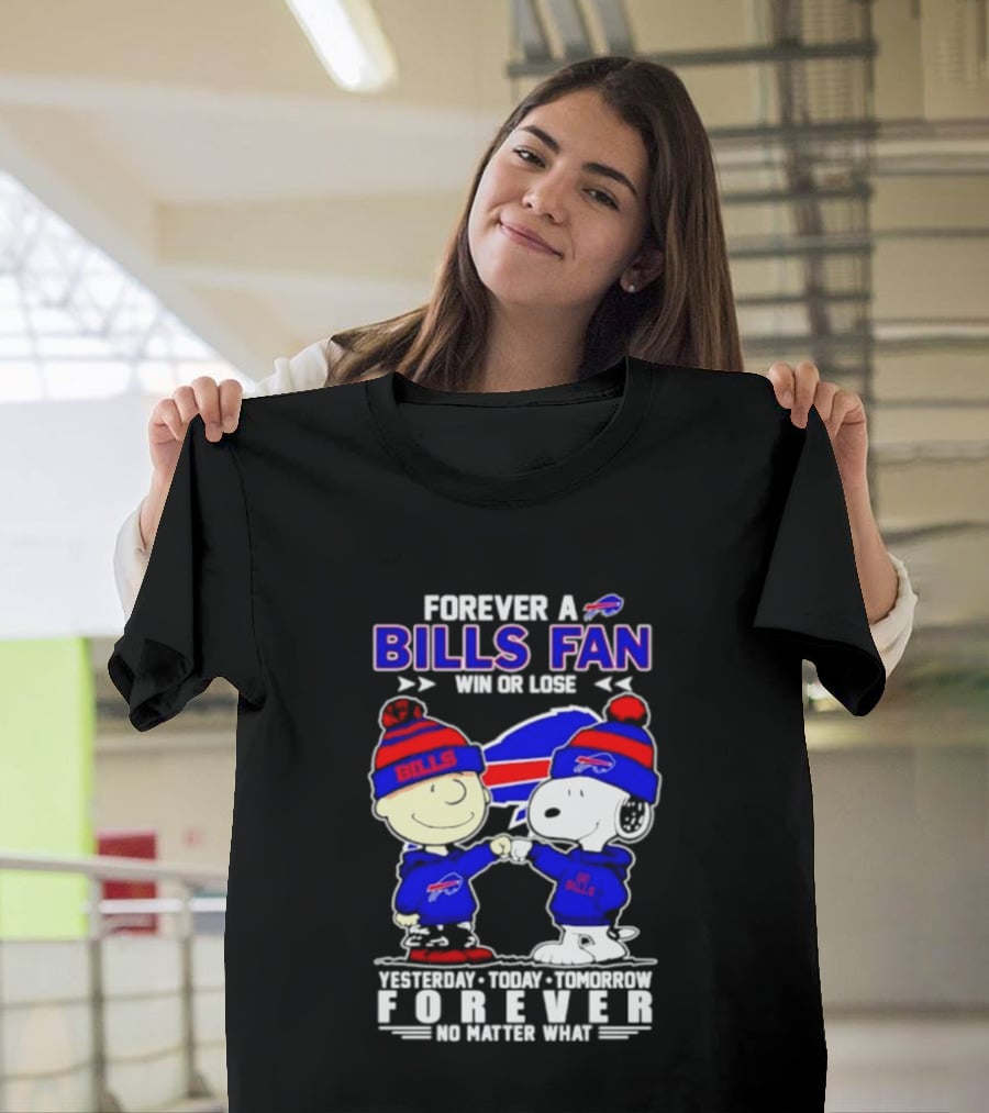 Forever A Bills Fan Win Or Lose Charlie Brown And Snoopy T-Shirt