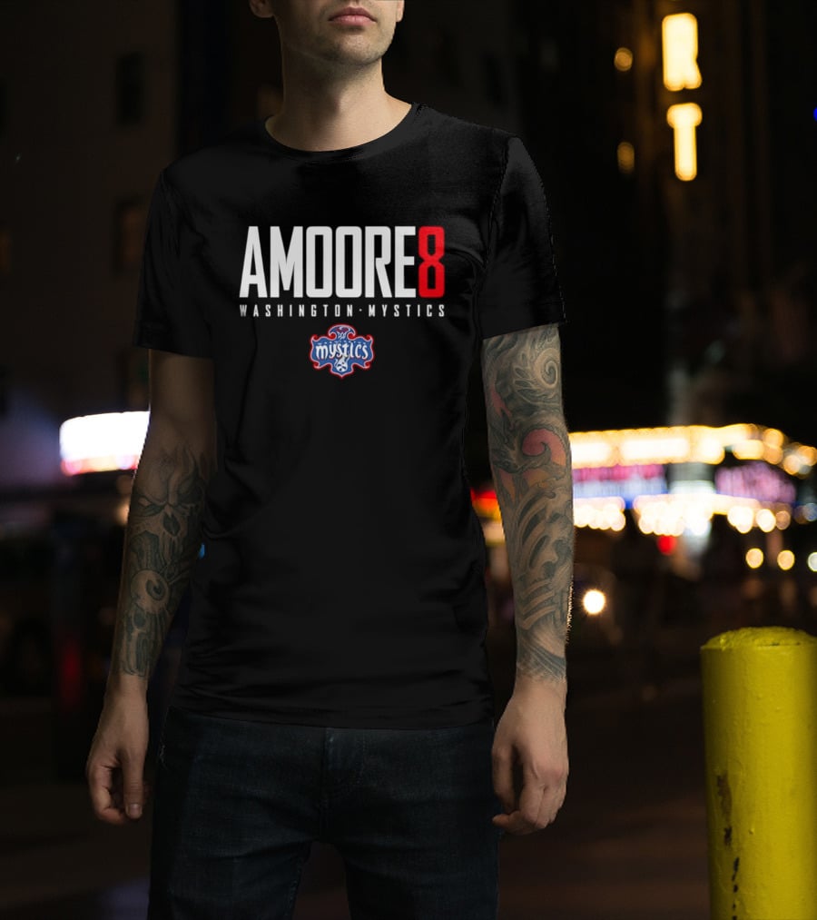 Amoore 8 Washington Mystics WNBA Mystics T-Shirt