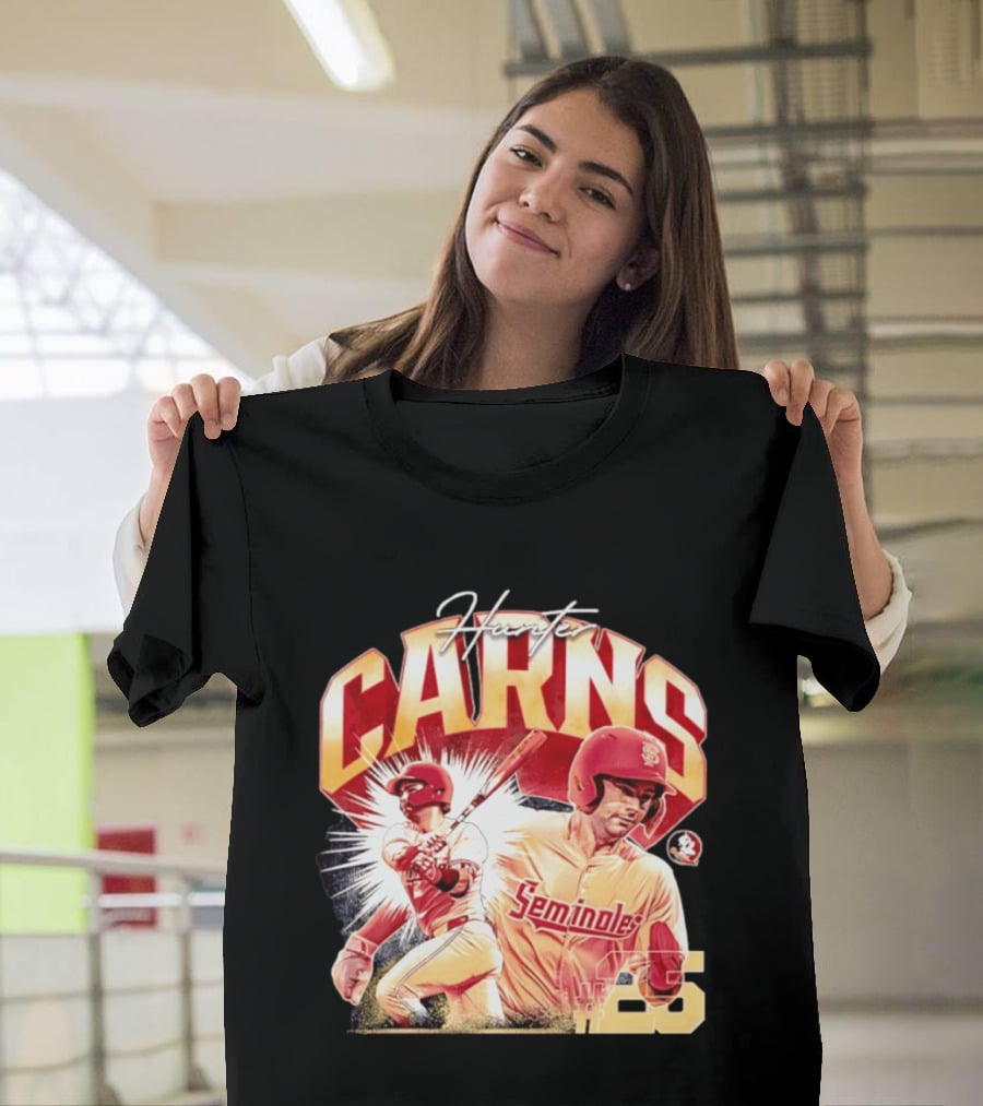 Hunter Carns Seminoles Baseball Florida State NCAA Player 25 T-Shirt