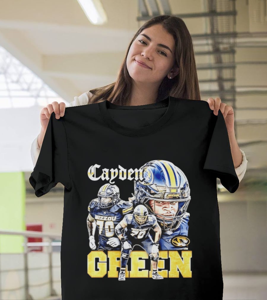 Cayden Green Mizzou 70 Missouri Tigers NCAA Football T-Shirt