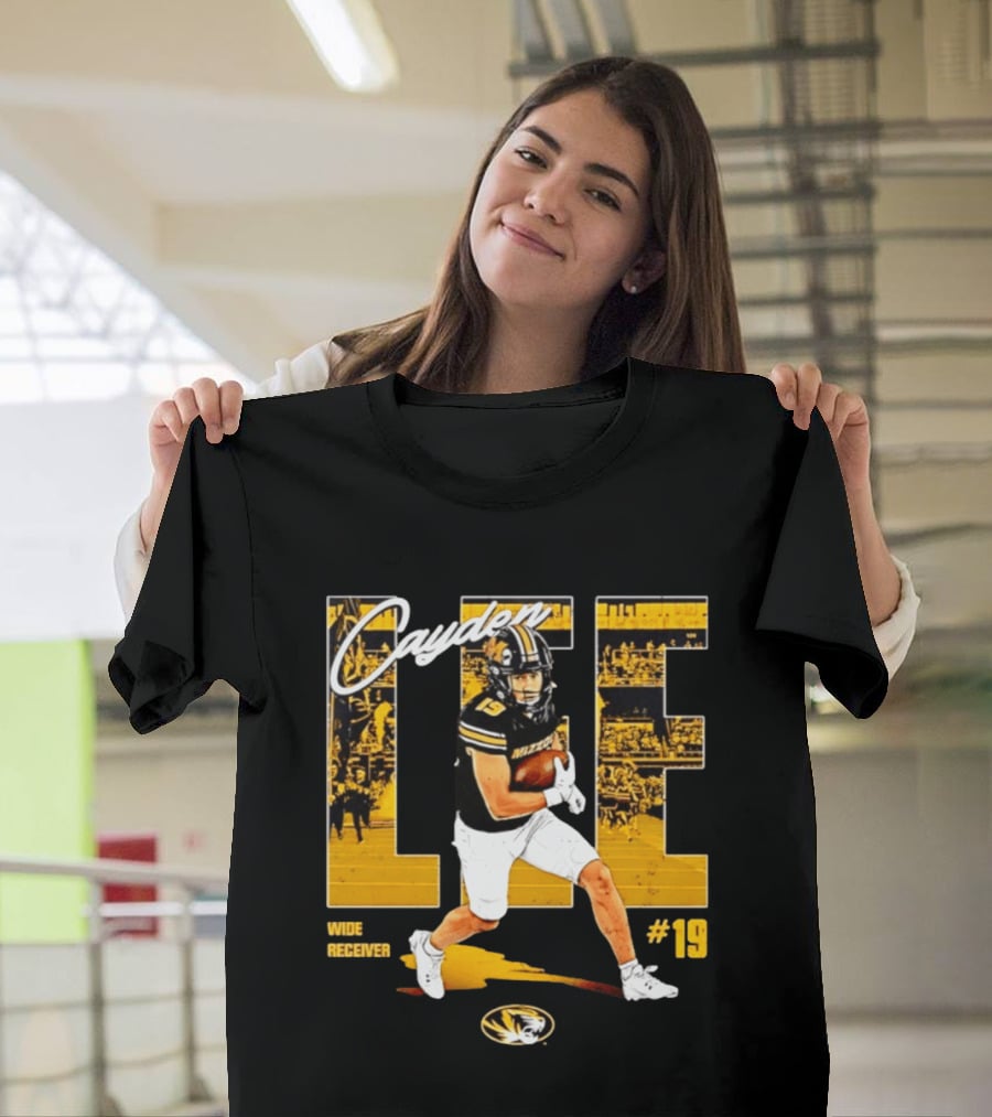 Cayden Lee Missouri Tigers Football Wide Receiver #19 NCAA T-Shirt