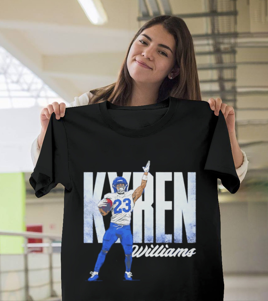 Kyren Williams Los Angeles Rams 23 Football Player Pose T-Shirt