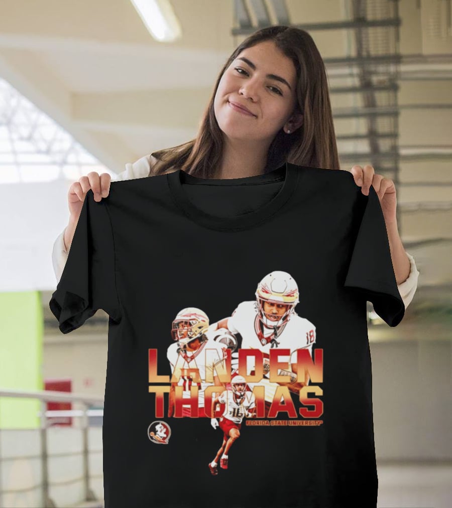 Landen Thomas Florida State University Football Player Collage T-Shirt
