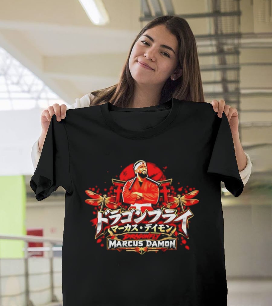 Marcus Damon Martial Arts Dragonfly Nunchucks T-Shirt