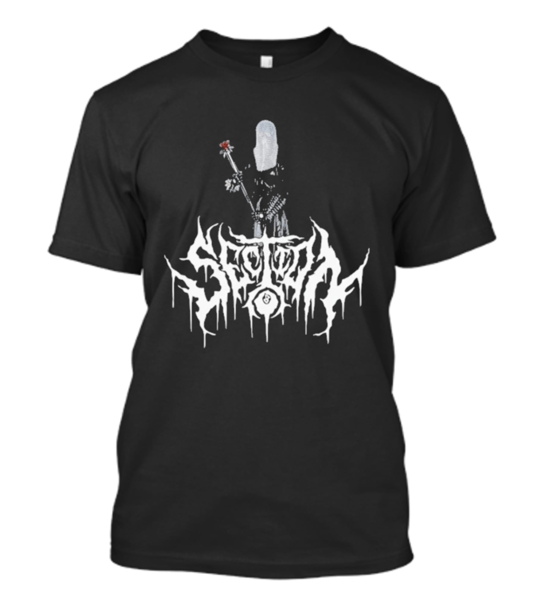 Section 8 Store Knight's Flail Dripping Text And Armor T-Shirt