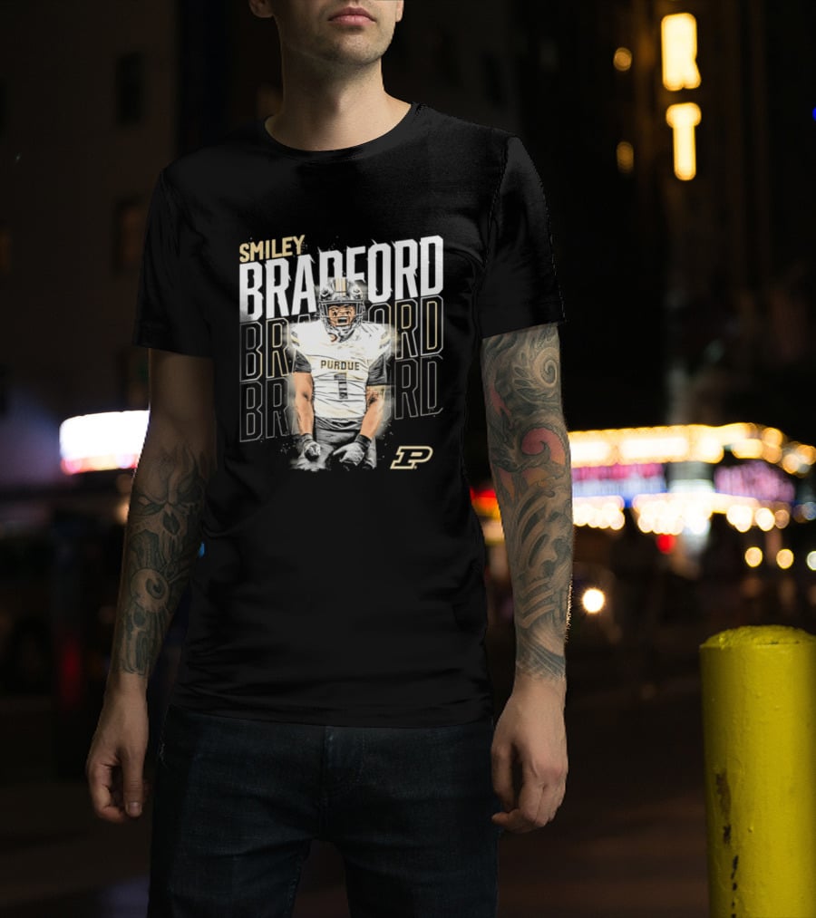 Smiley Bradford Purdue Boilermakers Football NCAA Athletics T-Shirt