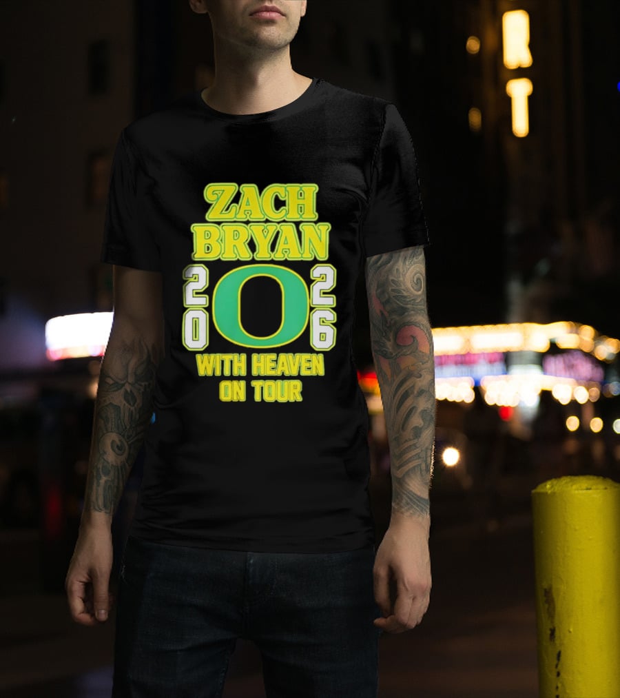Zach Bryan Oregon 2026 With Heaven On Tour T-Shirt