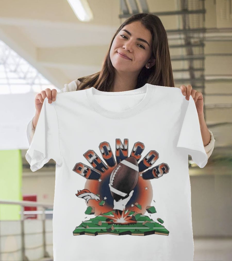 Broncos 2026 Explode Clubhouse Football Burst T-Shirt