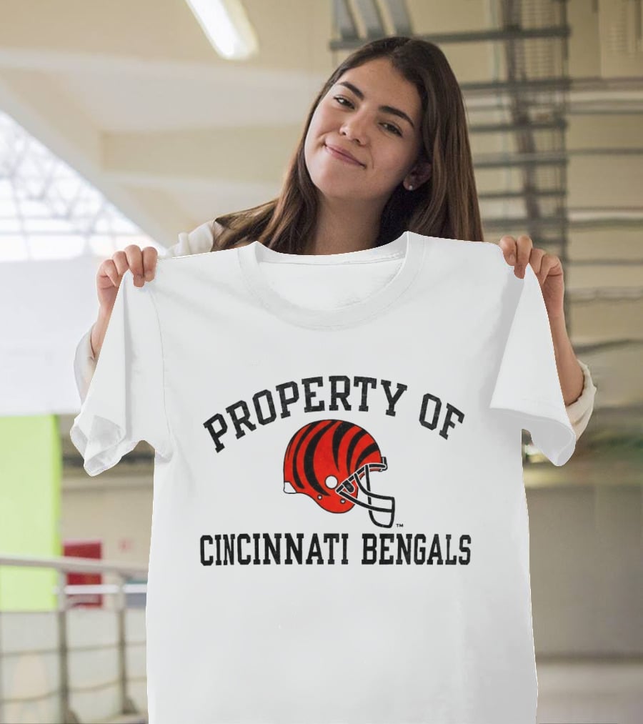 Property Of Cincinnati Bengals Helmet Fan Merchandise T-Shirt