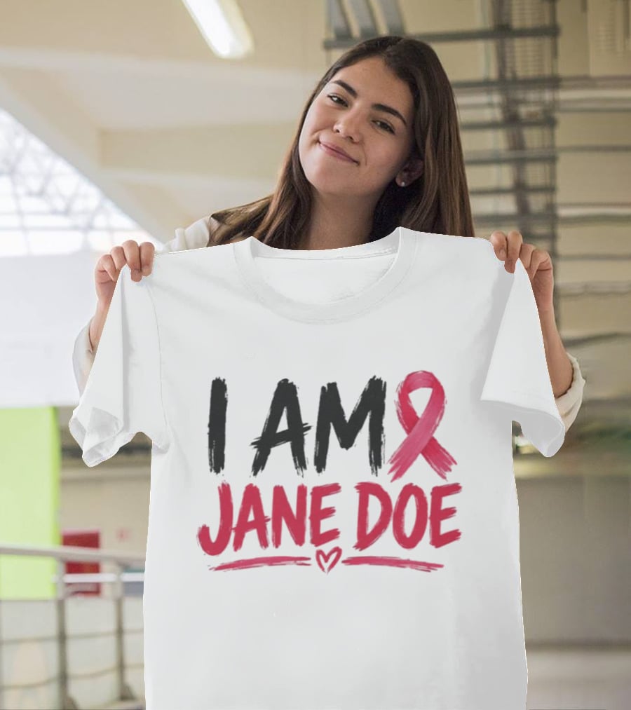 I Am Jane Doe Pink Ribbon Breast Cancer Awareness T-Shirt
