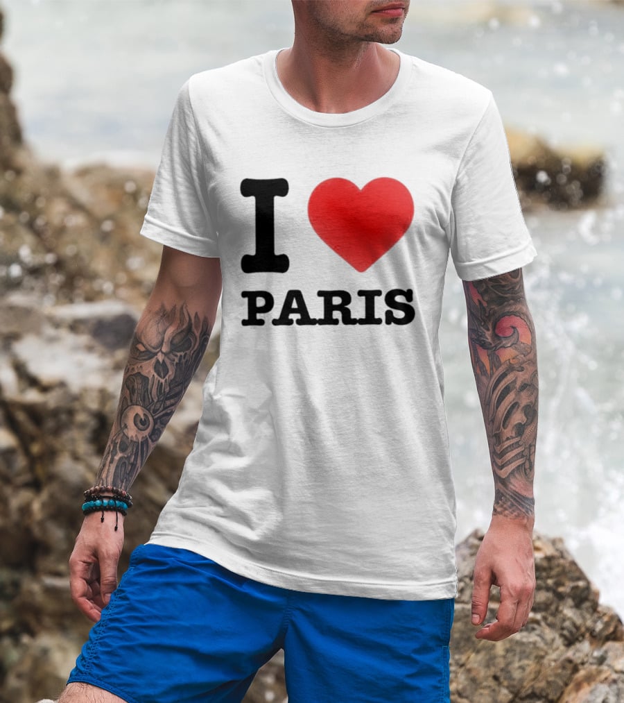 I Love Paris France City Of Light Travel T-Shirt