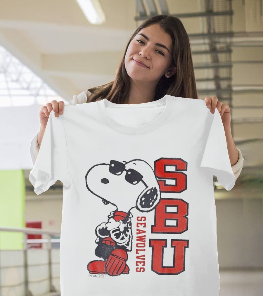 SBU Seawolves Snoopy Peanuts T-Shirt