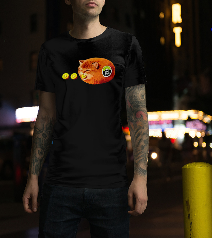 Kiwi Fruit Cat Meme Hilarious Feline Kiwi Hybrid T-Shirt
