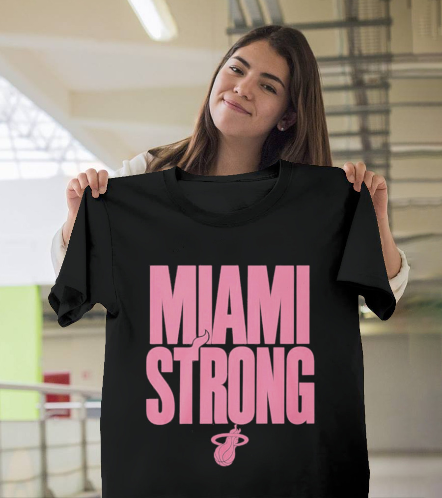 Miami Strong Heat Basketball Pink Court Culture T-Shirt