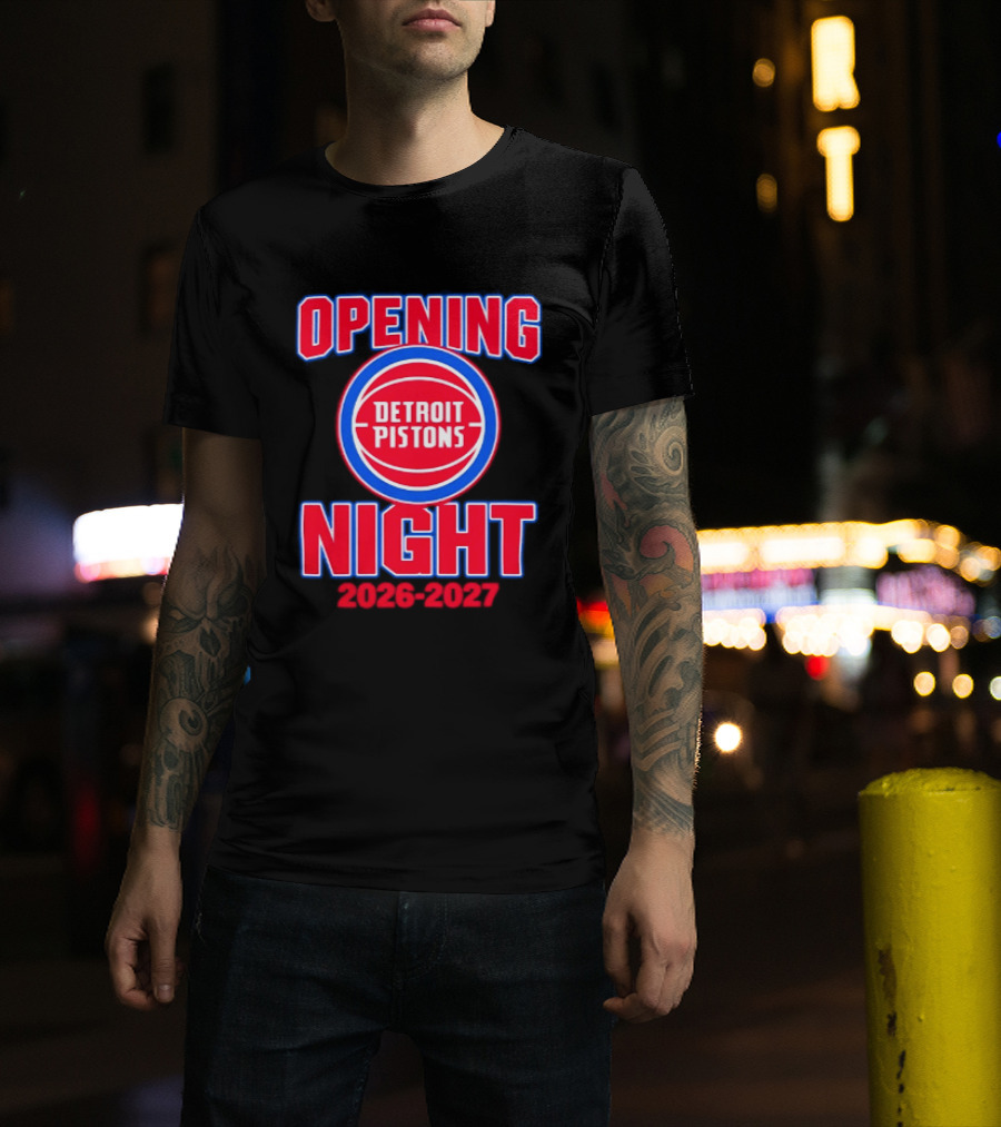 Detroit Pistons Opening Night 2026 2027 NBA Event T-Shirt