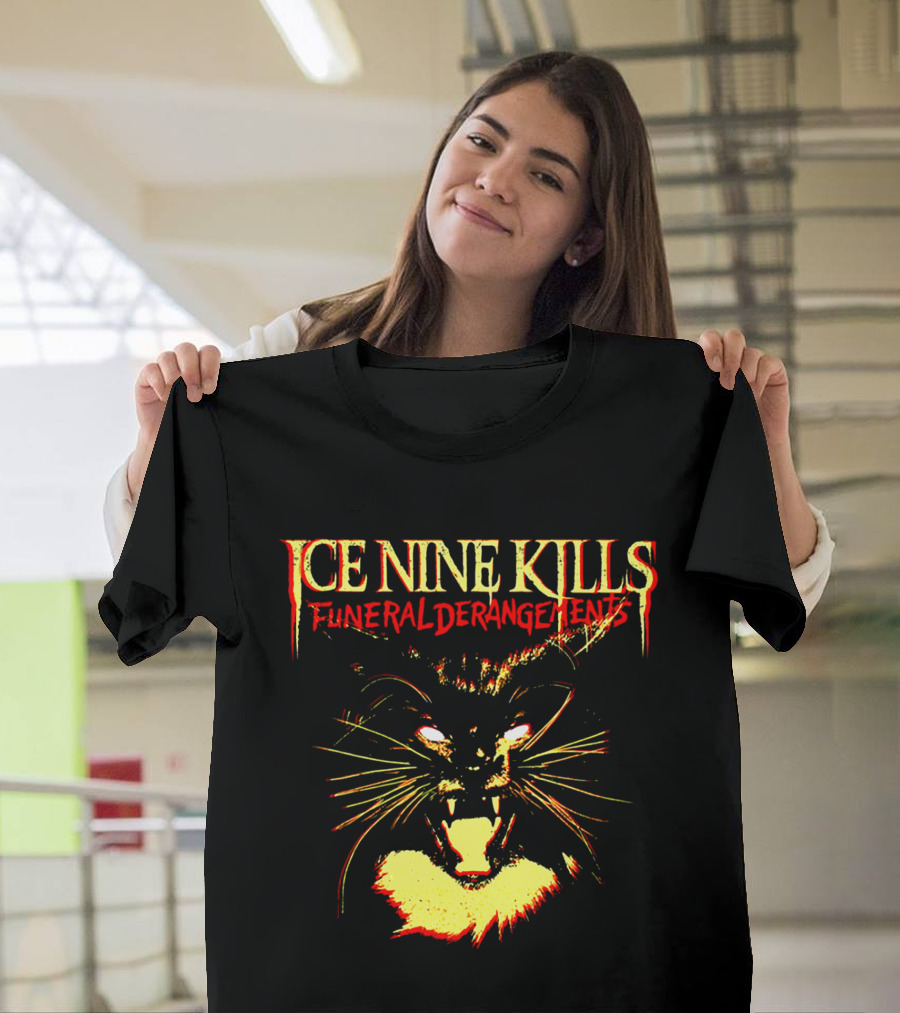 Ice Nine Kills Funeral Derangements Horror Cat T-Shirt