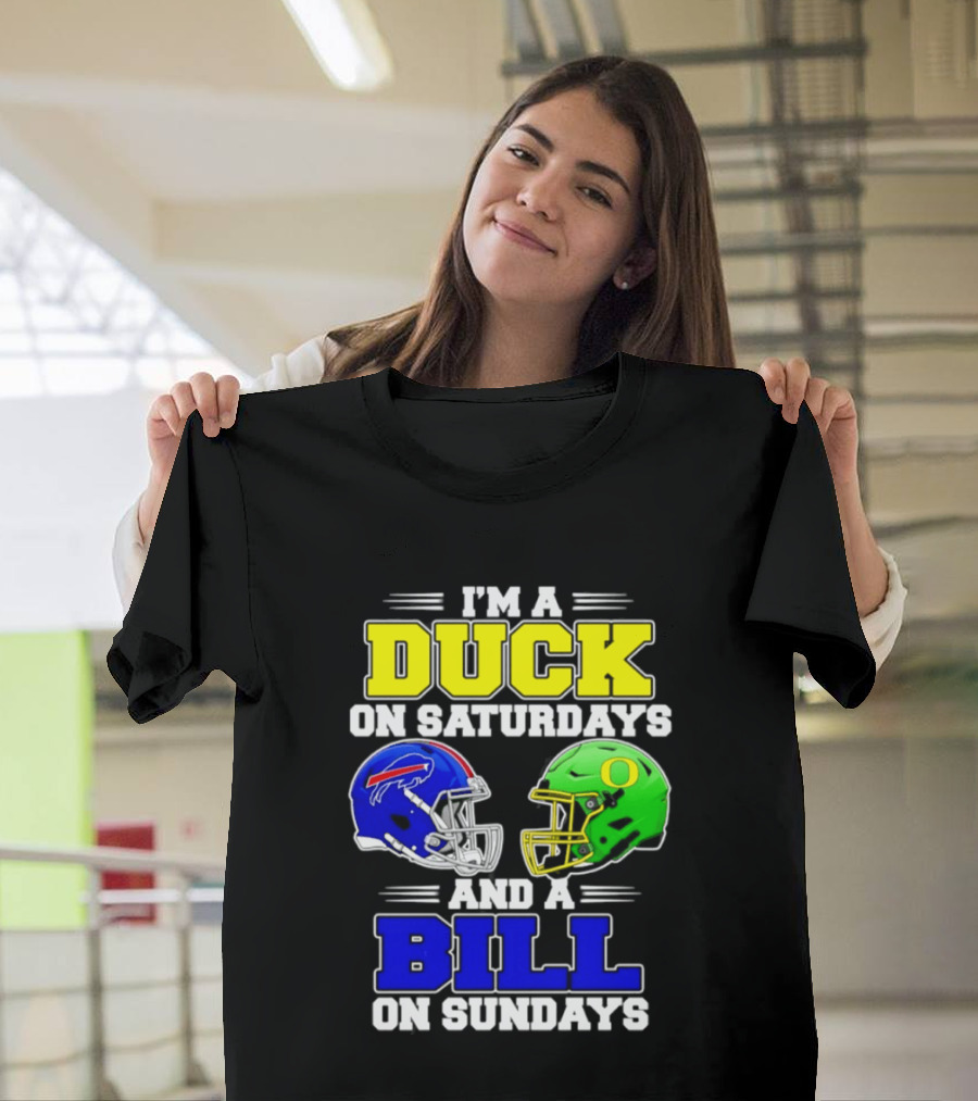 I'm A Duck On Saturdays And A Bill On Sundays Football Helmet Design 2026 T-Shirt