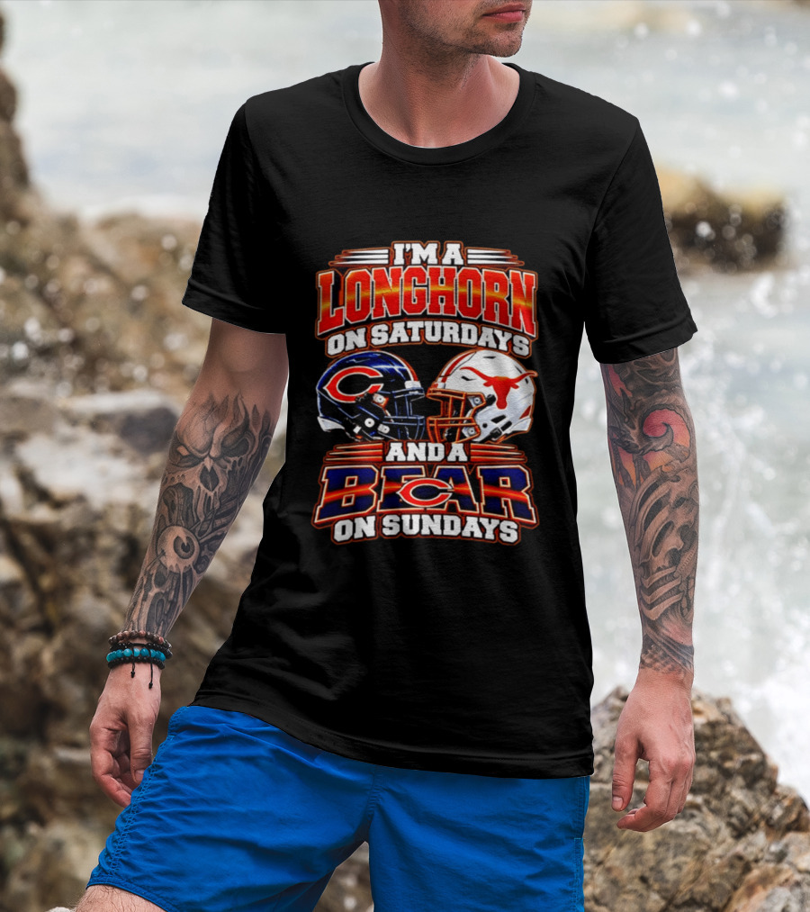 I'm A Longhorn On Saturdays And A Bear On Sundays Football Rivalry 2026 T-Shirt