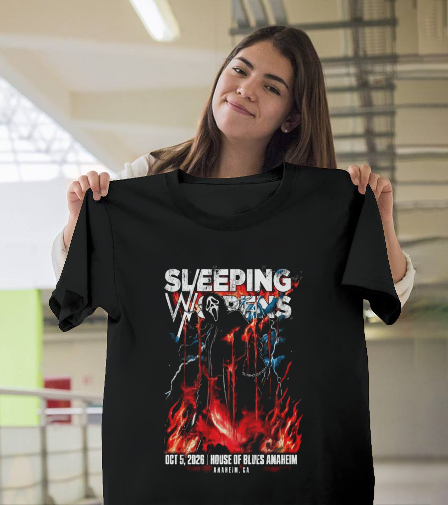 Sleeping With Sirens Oct 5 2026 House Of Blues Anaheim CA Event T-Shirt