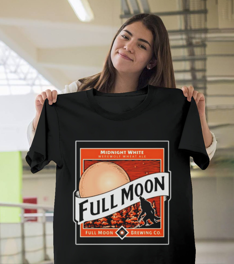 Midnight White Werewolf Wheat Ale Full Moon Brewing Co Full Moon T-Shirt