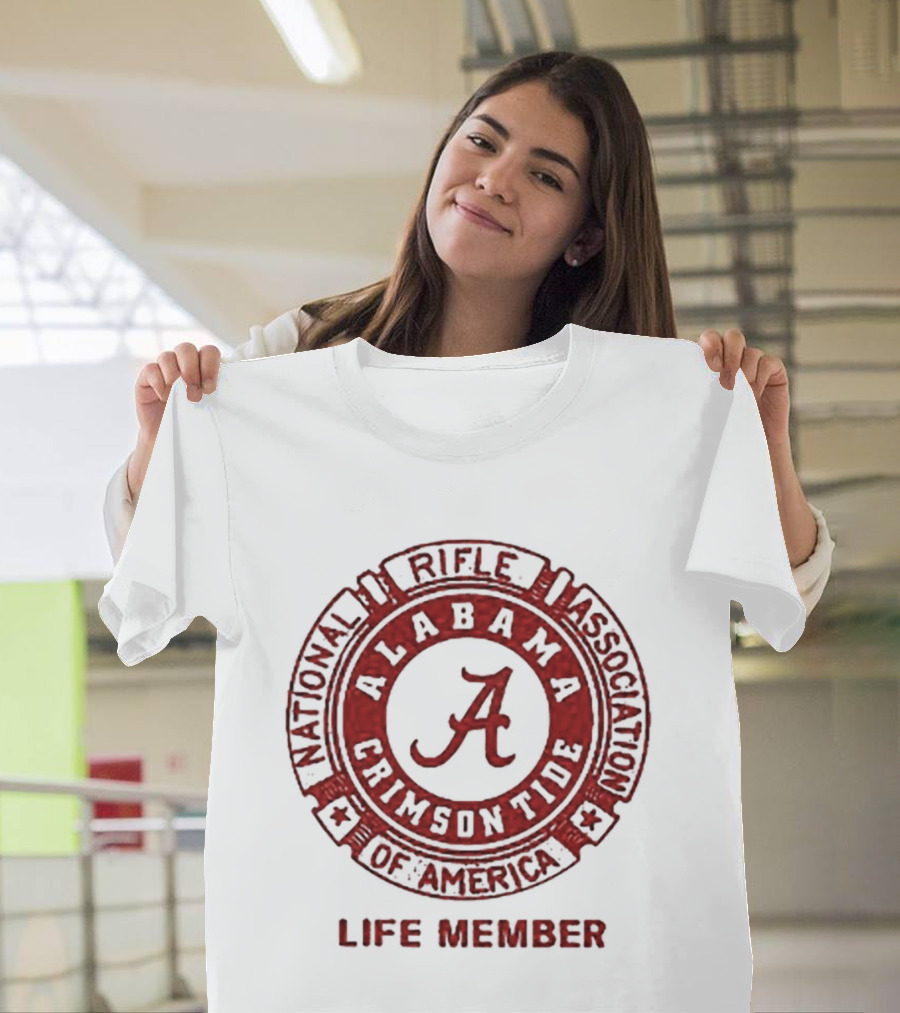 Alabama Crimson Tide National Rifle Association NRA Life Member T-Shirt