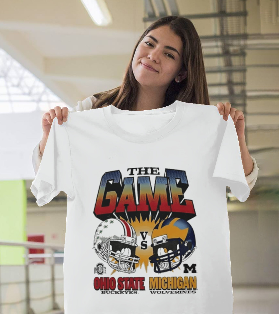 The Game Ohio State Vs Michigan Wolverines Football Rivalry Helmets T-Shirt