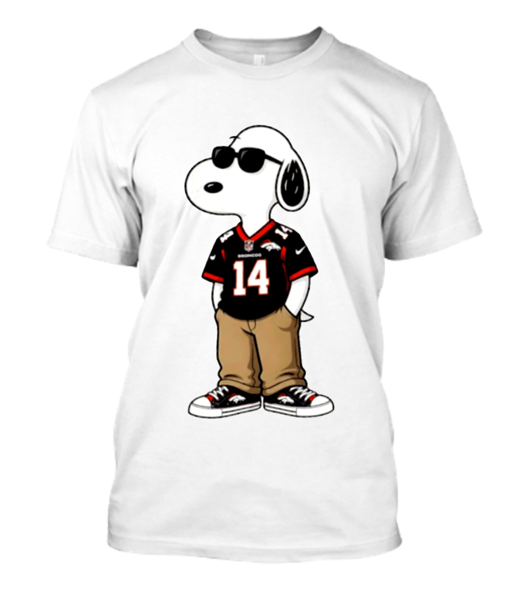 Denver Broncos Snoopy 2026 Football Wearing Sunglasses T-Shirt