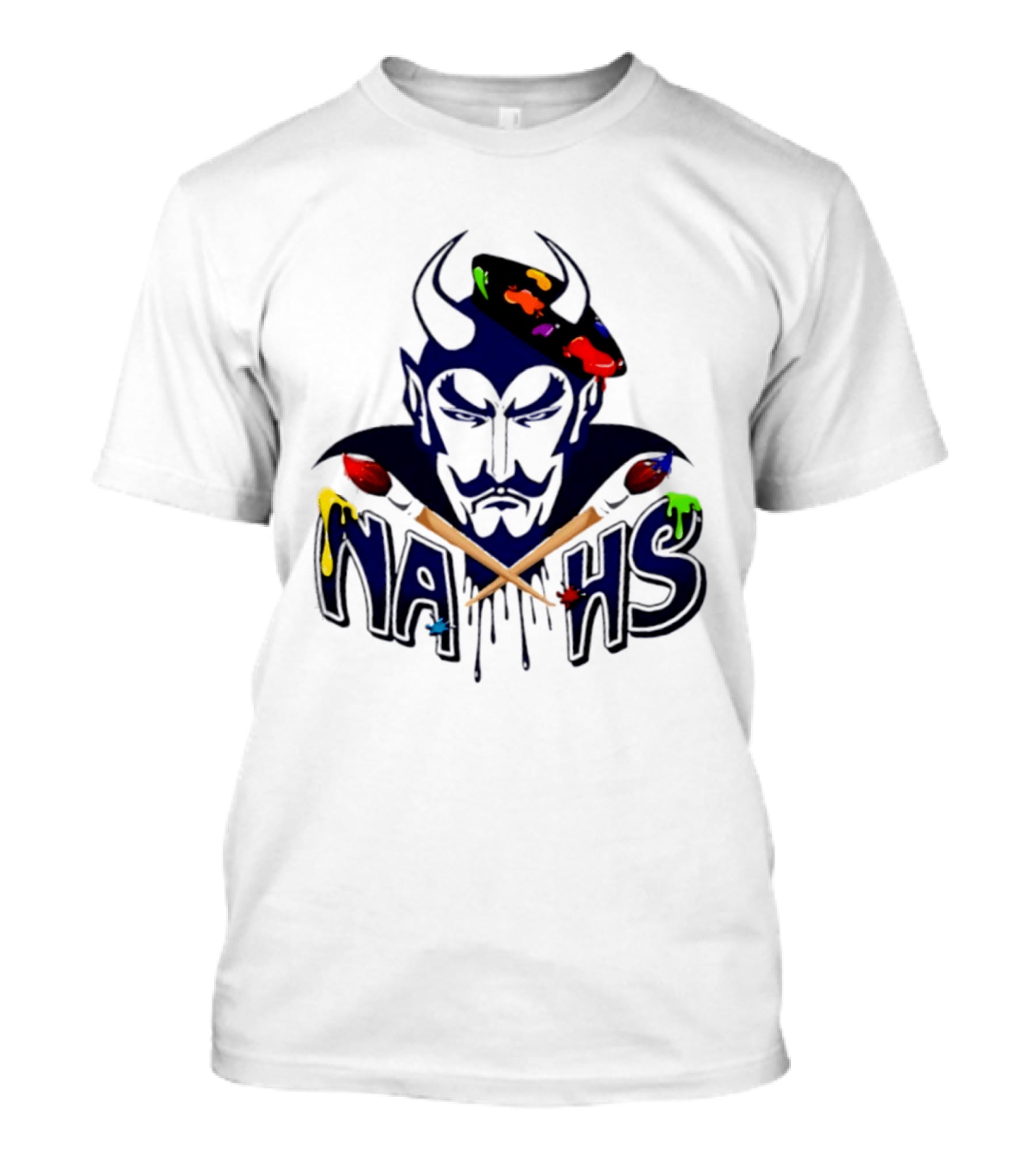 NAHS Artist Blue Devil Paintbrush Palette T-Shirt
