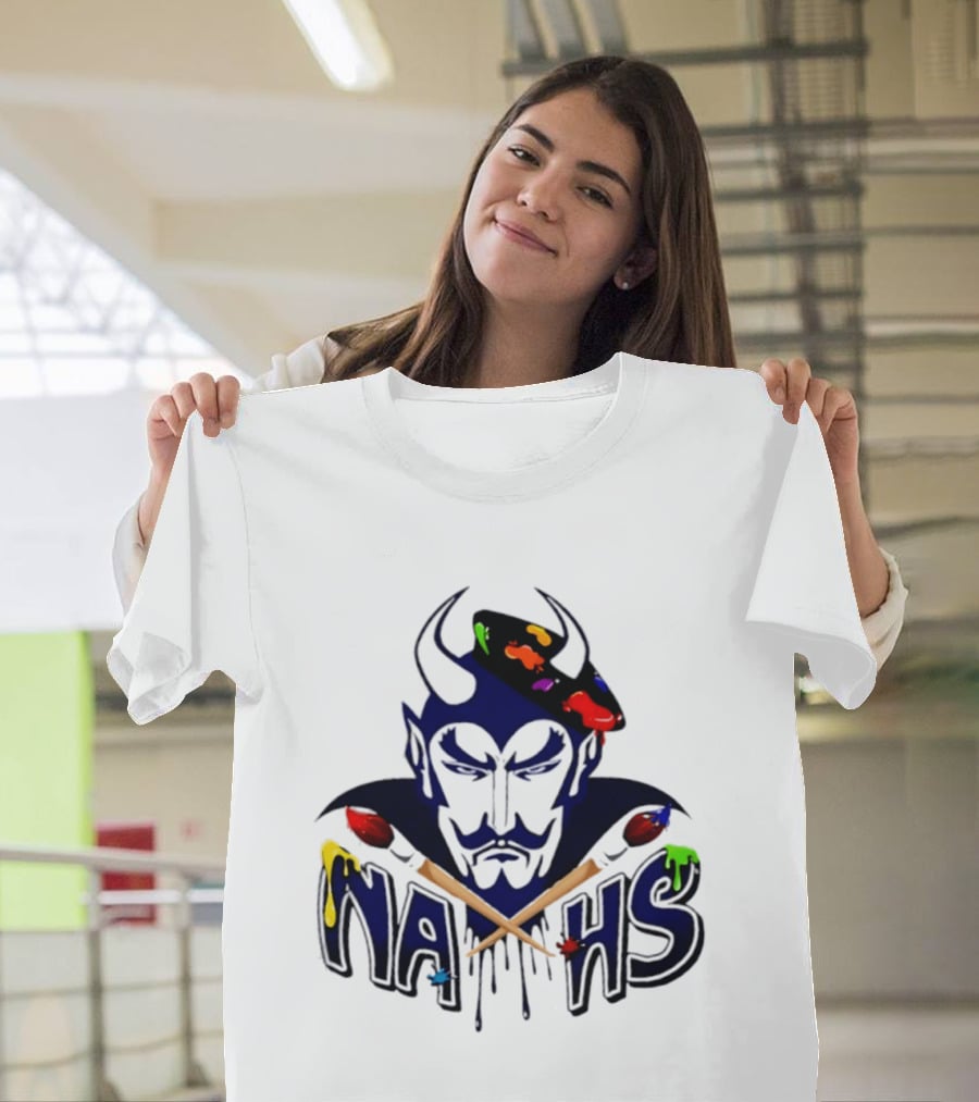 NAHS Artist Blue Devil Paintbrush Palette T-Shirt