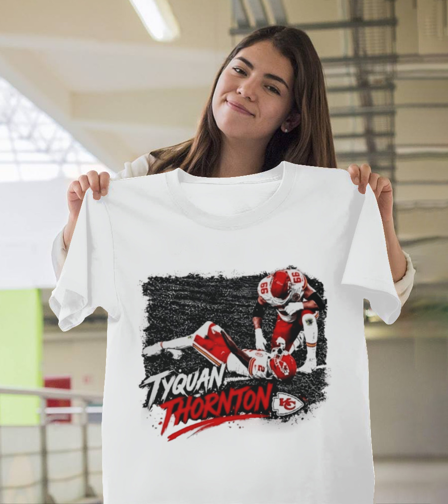 Tyquan Thornton No 2 And No 66 Kansas City Chiefs NFL Action Scene T-Shirt