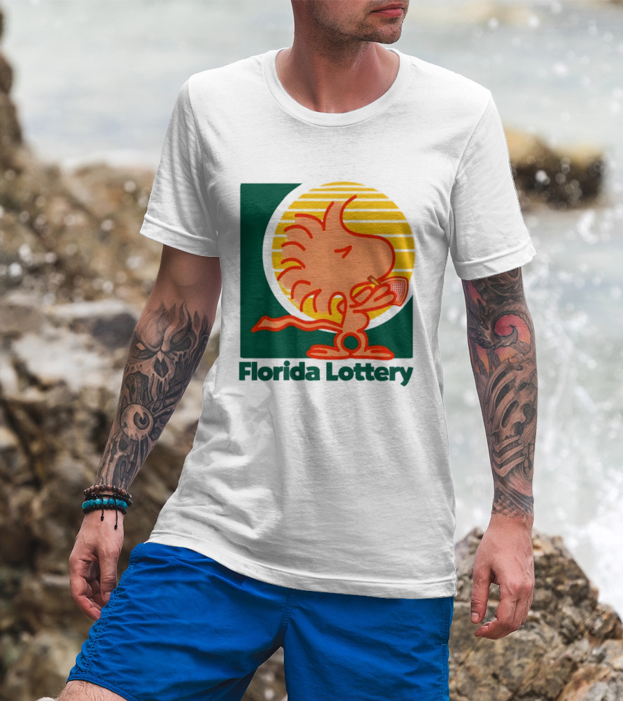 Woodstock Florida Lottery Peanuts Snoopy Sun T-Shirt