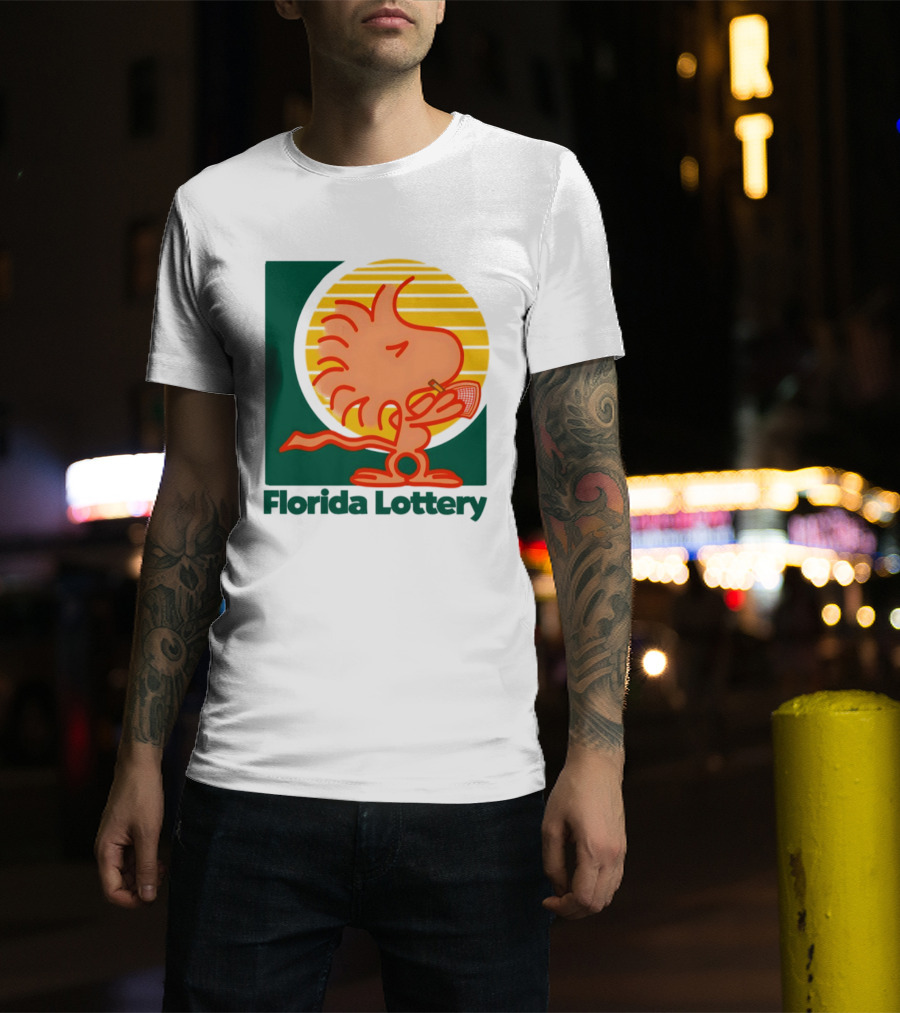 Woodstock Florida Lottery Peanuts Snoopy Sun T-Shirt