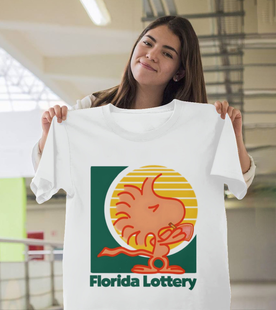 Woodstock Florida Lottery Peanuts Snoopy Sun T-Shirt